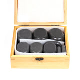 18 Piece Mini Body Basalt Hot Stone Massage Set with Bamboo Box