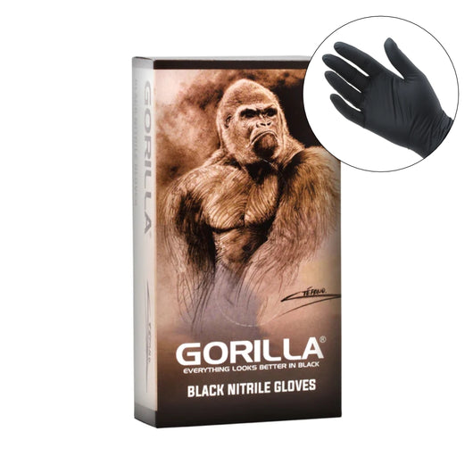 Gorilla Black Nitrile Exam Gloves